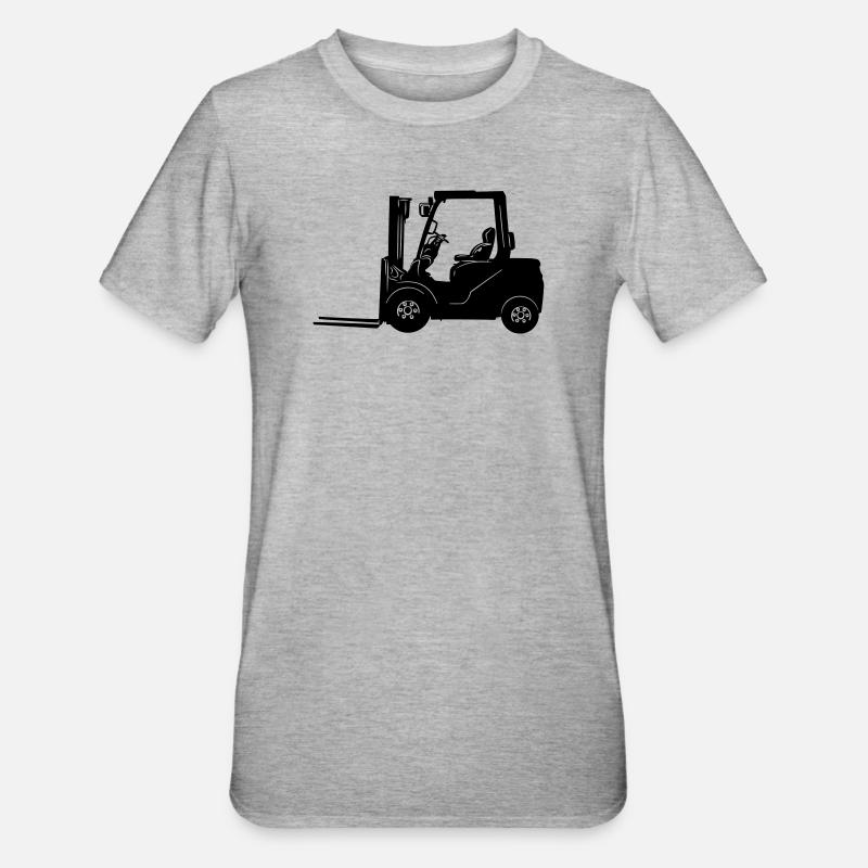 Gabelstapler Gabelstapler, Griff, Gabelstapler - Unisex Polycotton T-Shirt - Grau meliert