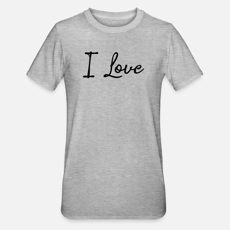 Liberté d’expression Paix Amour Déclaration Émotions - T-shirt polycoton Unisexe - gris chiné