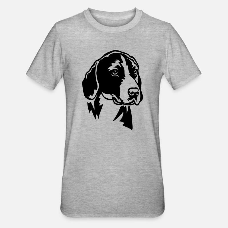 Hamiltonstövare Kopf - Unisex Polycotton T-Shirt - Grau meliert