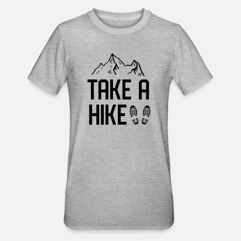 Machen Sie eine Wanderung - Unisex Polycotton T-Shirt - Grau meliert