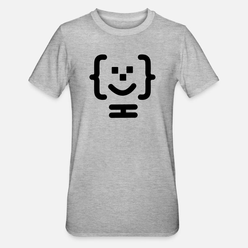 Code-Logo des Hauptprogrammierers - Unisex Polycotton T-Shirt - Grau meliert