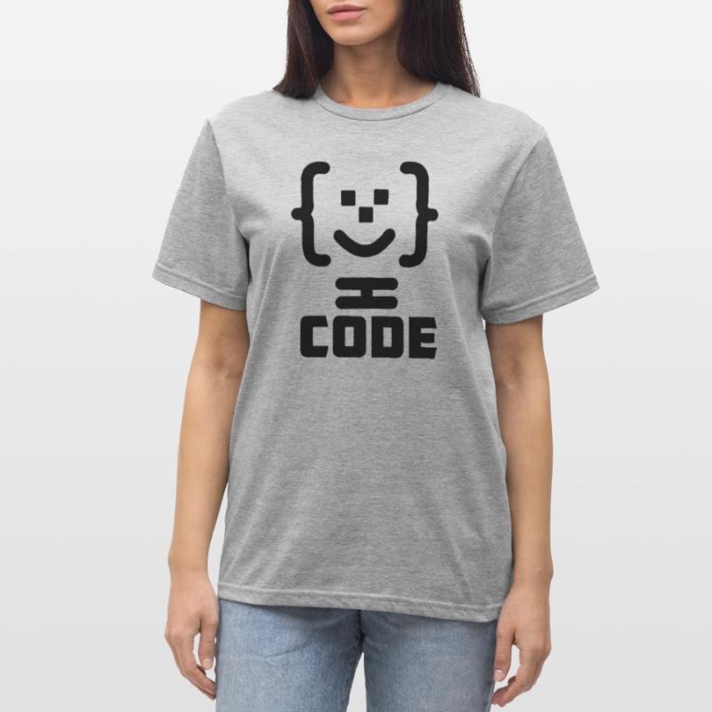 Hauptprogrammierer-Code-Logo mit Text CODE Unisex Polycotton T-Shirt