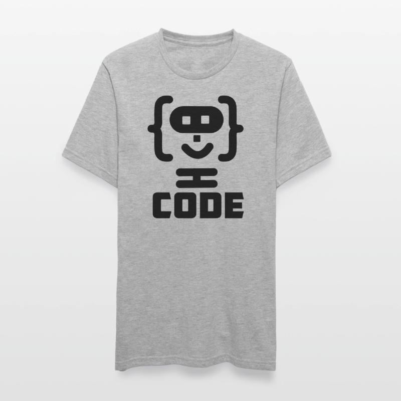 Hacker-Programmierer-Code-Logo mit Text CODE Unisex Polycotton T-Shirt