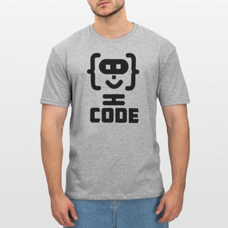 Hacker programmer code logo with text CODE Unisex Polycotton T-Shirt
