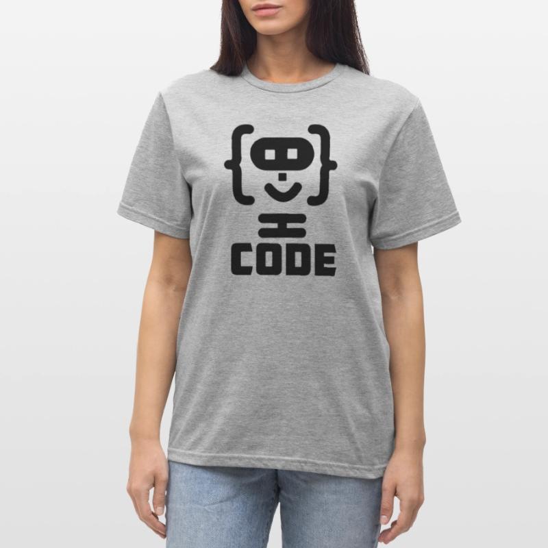Hacker-Programmierer-Code-Logo mit Text CODE Unisex Polycotton T-Shirt