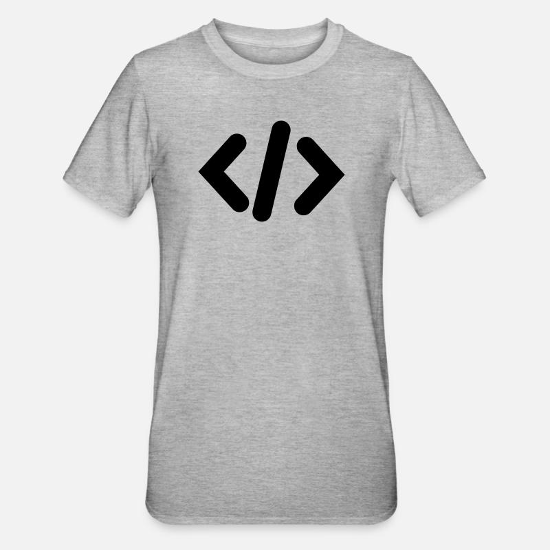 Programmer Code - Unisex Polycotton T-Shirt - heather grey