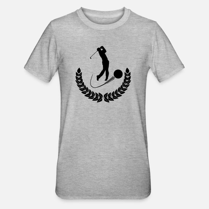 Couronne de laurier de golf - T-shirt polycoton Unisexe - gris chiné