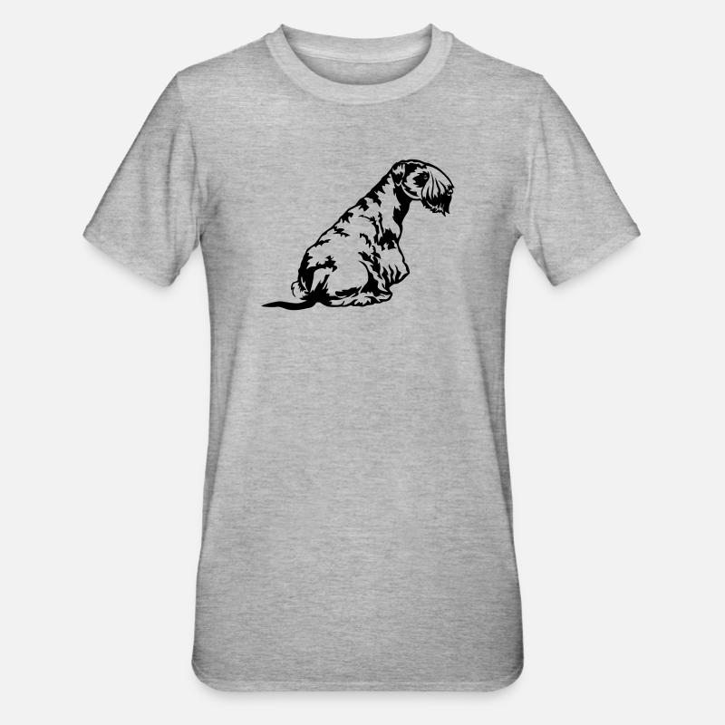 Cesky Terrier - T-shirt polycoton Unisexe - gris chiné