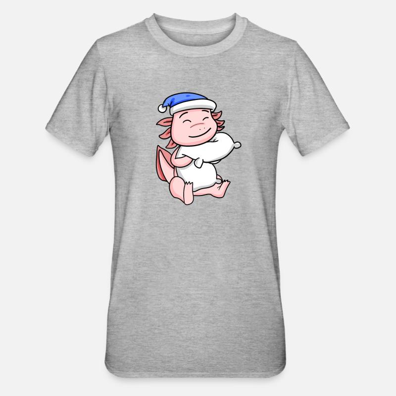 Axolotl Bébé - T-shirt polycoton Unisexe - gris chiné