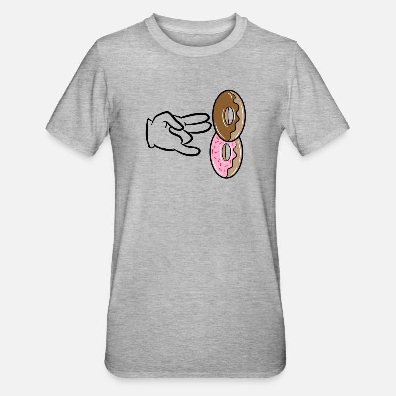 Dessert Sweets Snacking Donut Snacking - Unisex Polycotton T-Shirt - heather grey