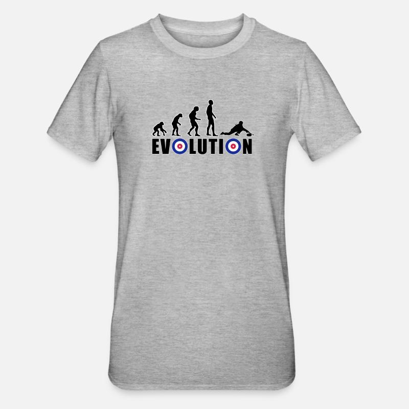 EVOLUTION CURLING Curling Gift Winter - Unisex Polycotton T-Shirt - heather grey