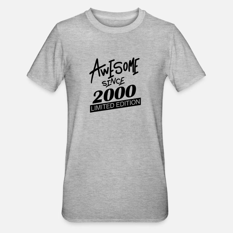 Fantastisch seit 2000 - Unisex Polycotton T-Shirt - Grau meliert