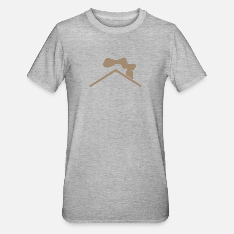 Toit de la maison - T-shirt polycoton Unisexe - gris chiné