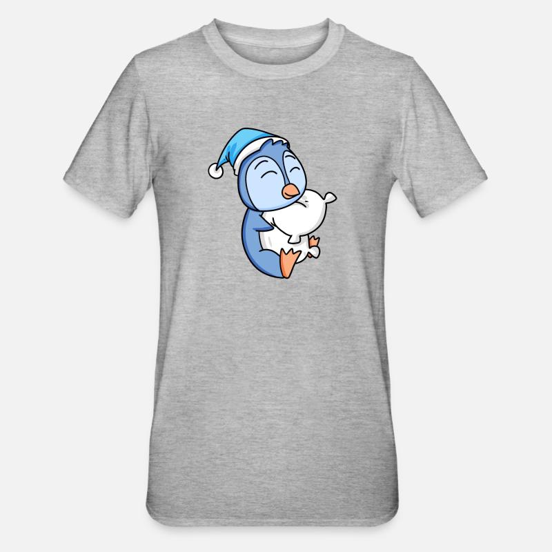 Bébé pingouin - T-shirt polycoton Unisexe - gris chiné
