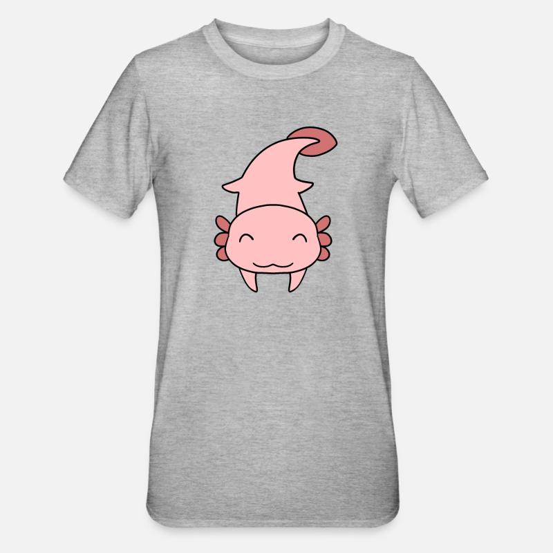 Axolotl doux - T-shirt polycoton Unisexe - gris chiné