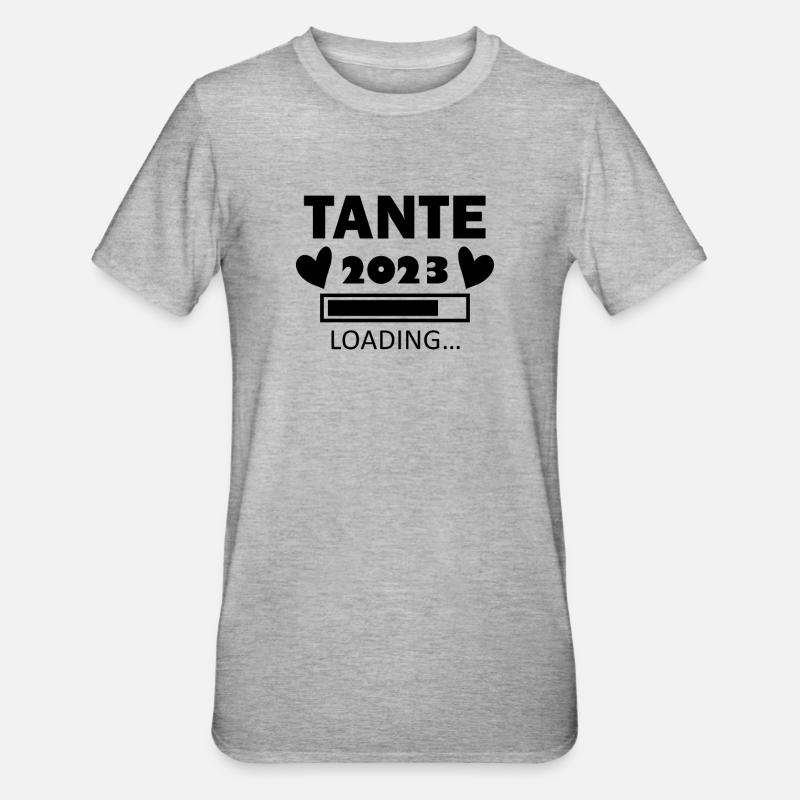 Tante 2023 Loading - Unisex Polycotton T-Shirt - Grau meliert