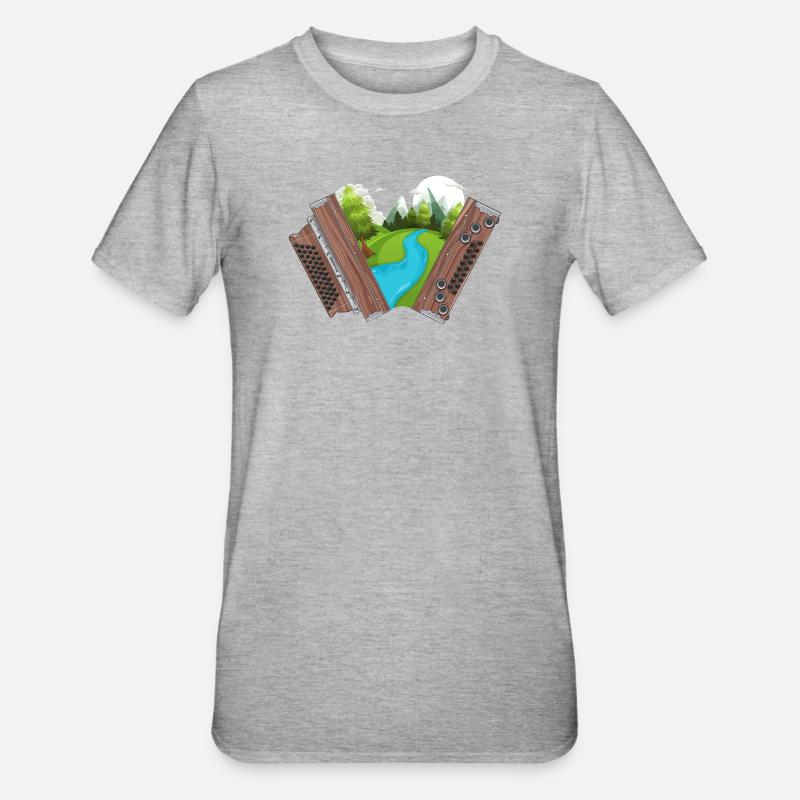 Styrian Harmonica Home | ZiachON! - Unisex Polycotton T-Shirt - heather grey