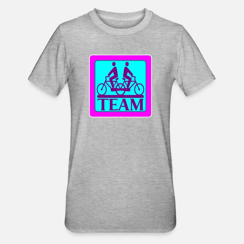 TEAM PROBLEMS - BICYCLE - STRATEGY - Unisex Polycotton T-Shirt - heather grey