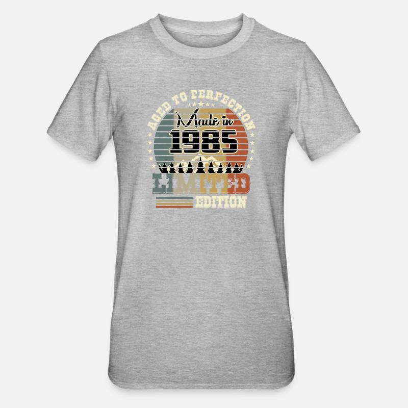 Édition limitée 1985 - T-shirt polycoton Unisexe - gris chiné