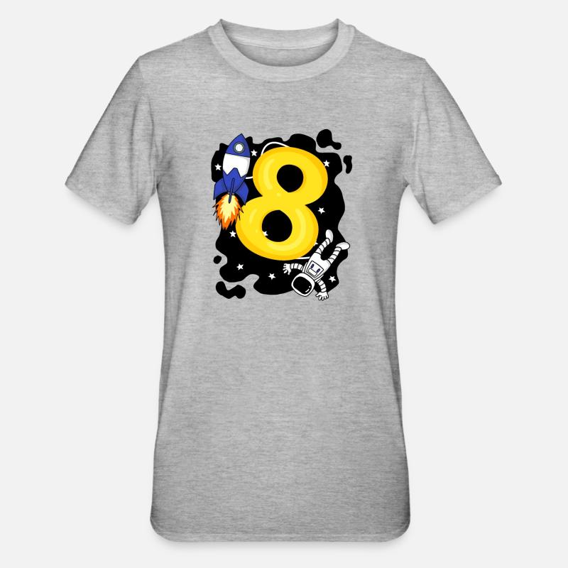 Garçon de 8 ans - T-shirt polycoton Unisexe - gris chiné
