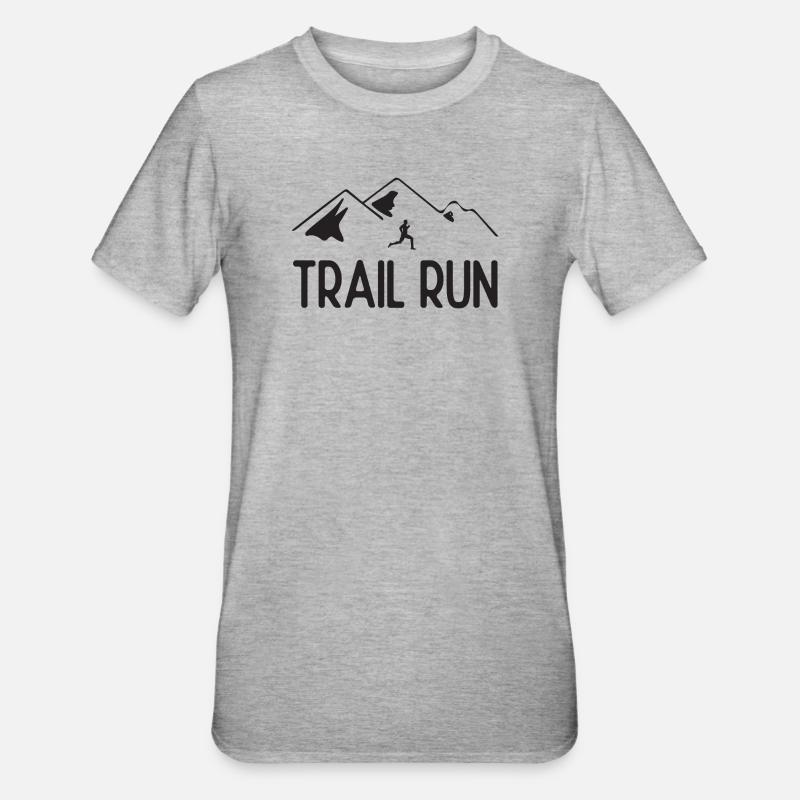 Course de sentier - T-shirt polycoton Unisexe - gris chiné