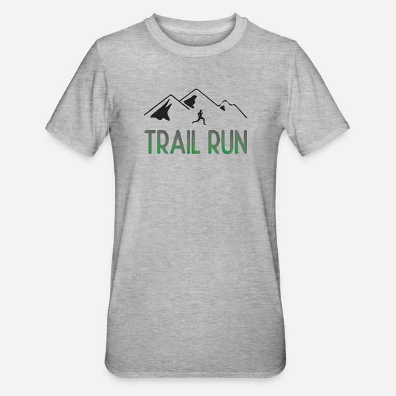 Course de sentier - T-shirt polycoton Unisexe - gris chiné
