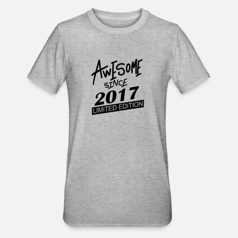 2017 - Millésime 2017 - T-shirt polycoton Unisexe - gris chiné