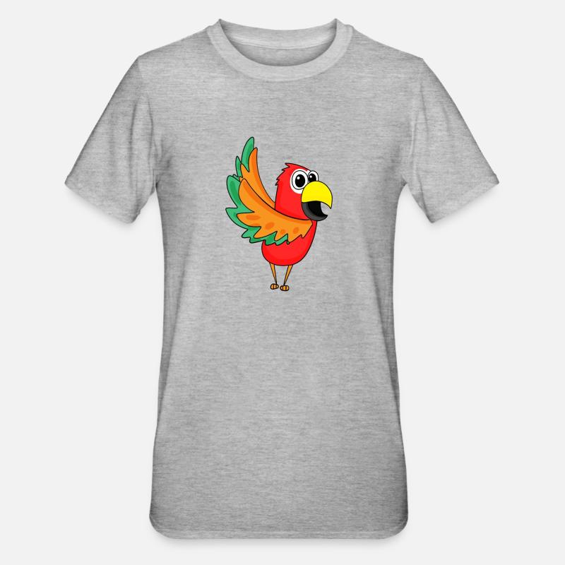 Parrot Jungle - Unisex Polycotton T-Shirt - heather grey