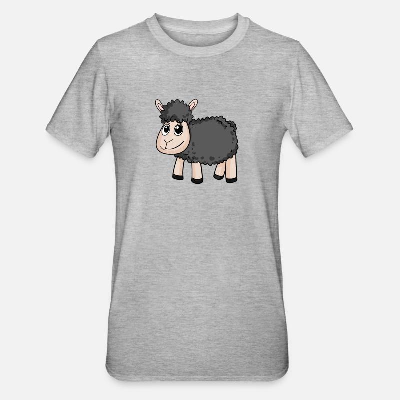 Mouton noir - T-shirt polycoton Unisexe - gris chiné