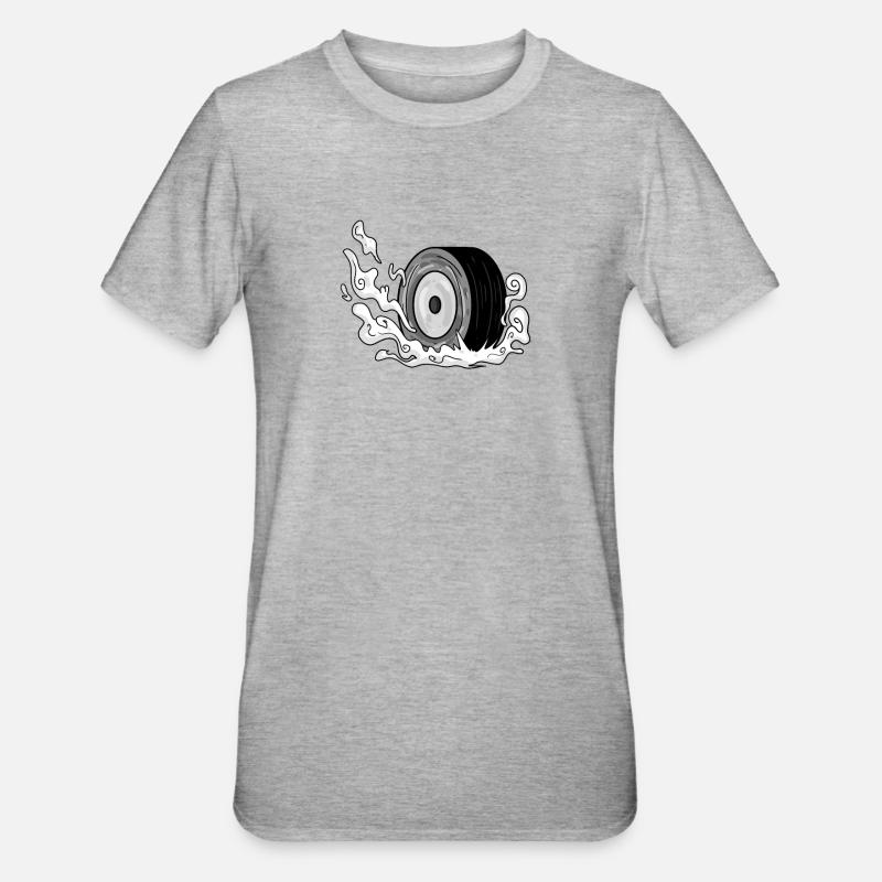 Pneus à la dérive - T-shirt polycoton Unisexe - gris chiné