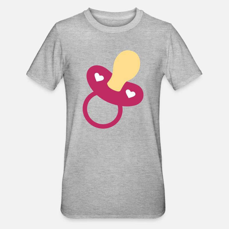 Idée cadeau naissance bébé 2025 - T-shirt polycoton Unisexe - gris chiné
