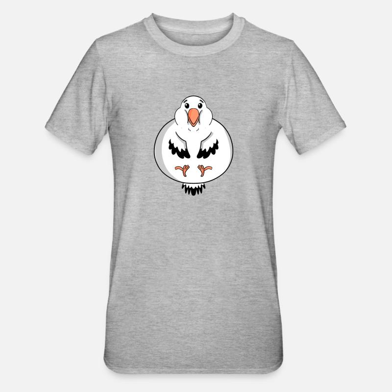 Fett Möwe Körperfett - Unisex Polycotton T-Shirt - Grau meliert