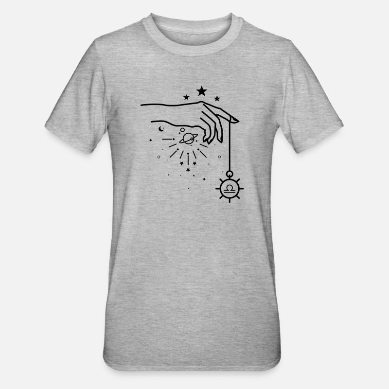 Libra zodiac astrology - Unisex Polycotton T-Shirt - heather grey