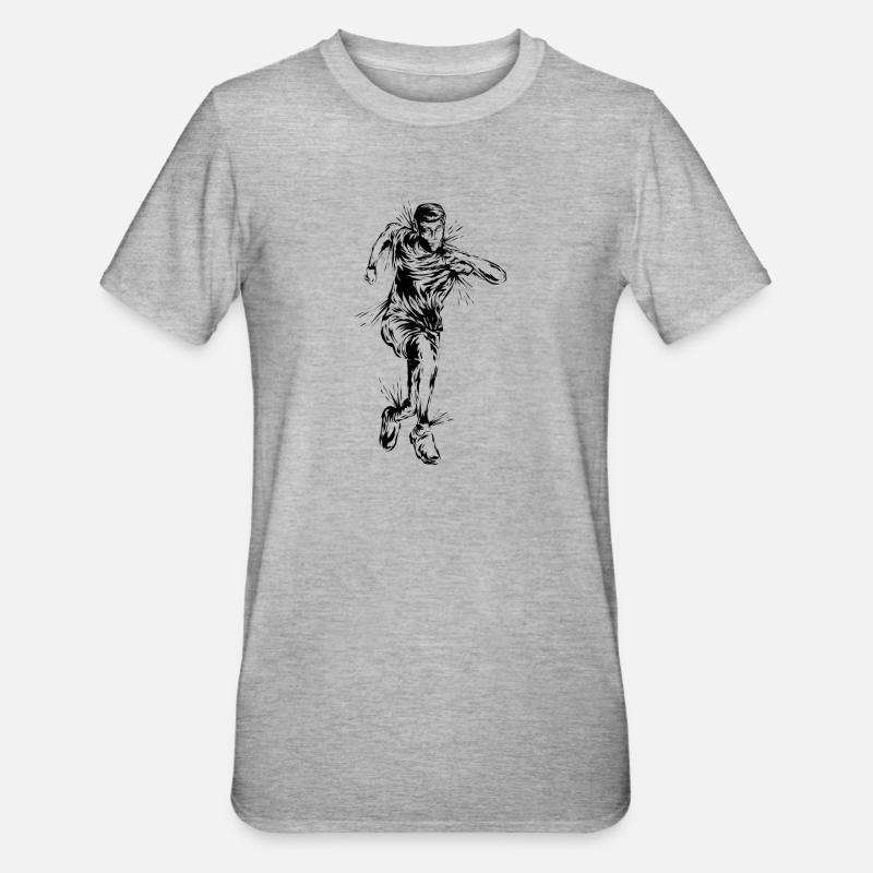 Marathon de course à pied - T-shirt polycoton Unisexe - gris chiné