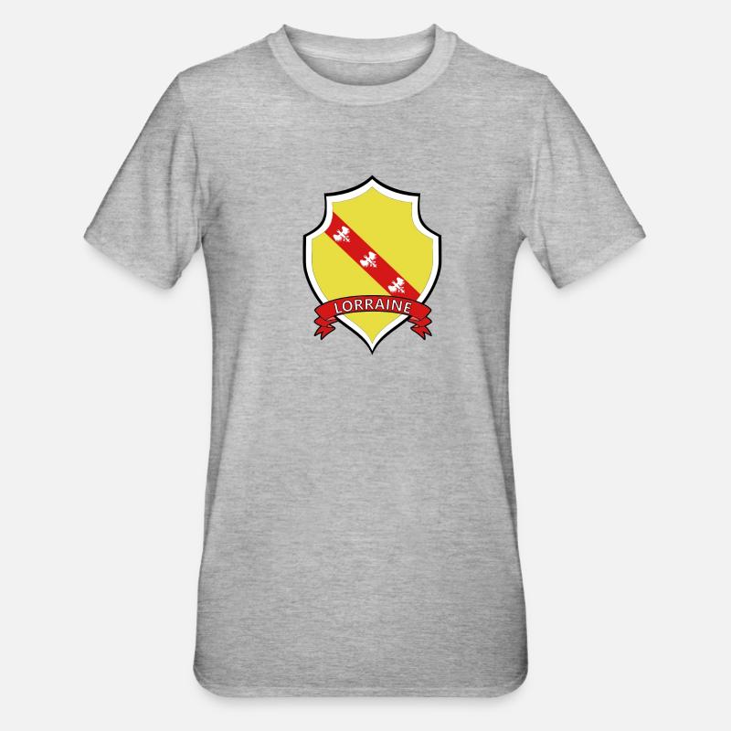 Lothringen - Unisex Polycotton T-Shirt - Grau meliert