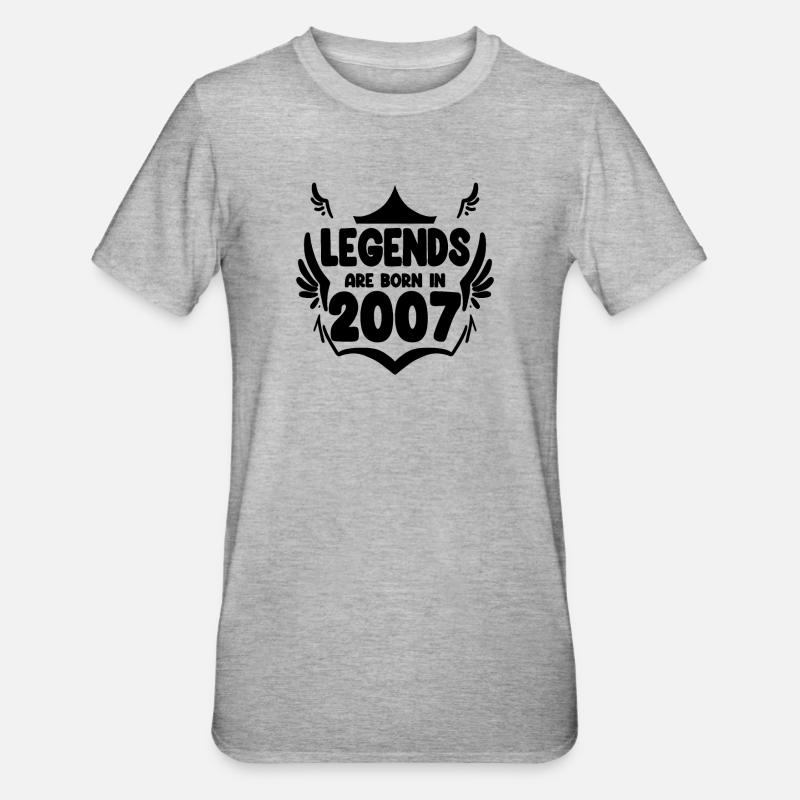 2007 - Né en 2007 - T-shirt polycoton Unisexe - gris chiné