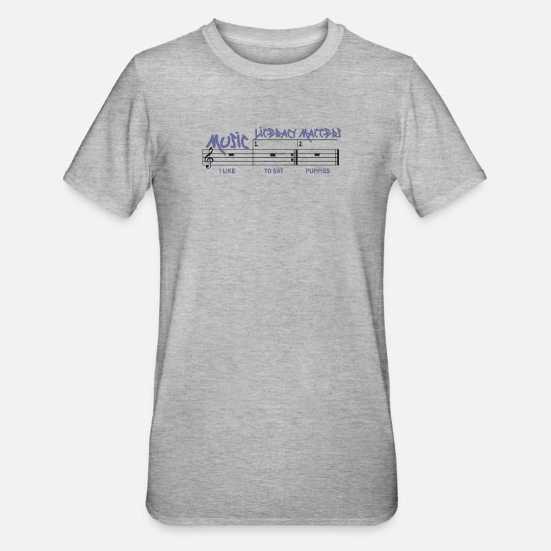 La littératie musicale, ça compte - T-shirt polycoton Unisexe - gris chiné
