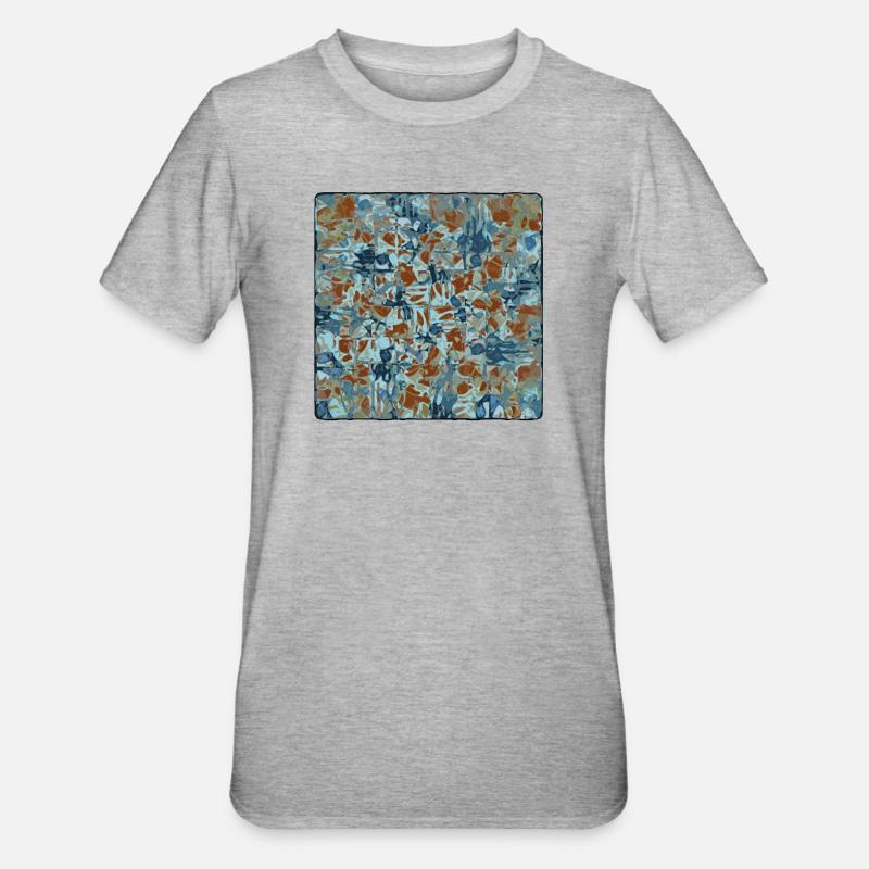 Abstract Camouflage Pattern - Unisex Polycotton T-Shirt - heather grey