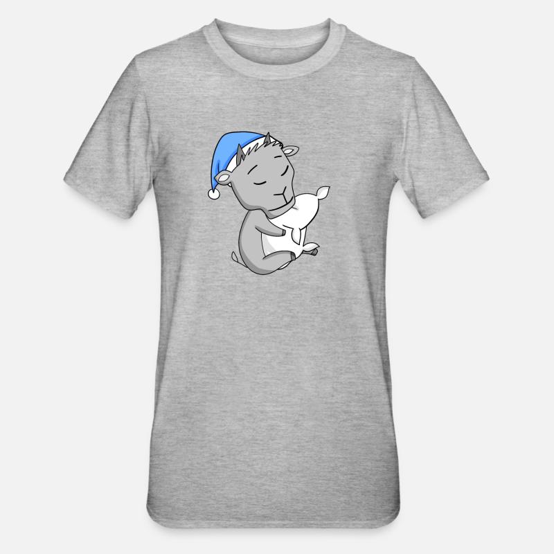 Chèvre - T-shirt polycoton Unisexe - gris chiné