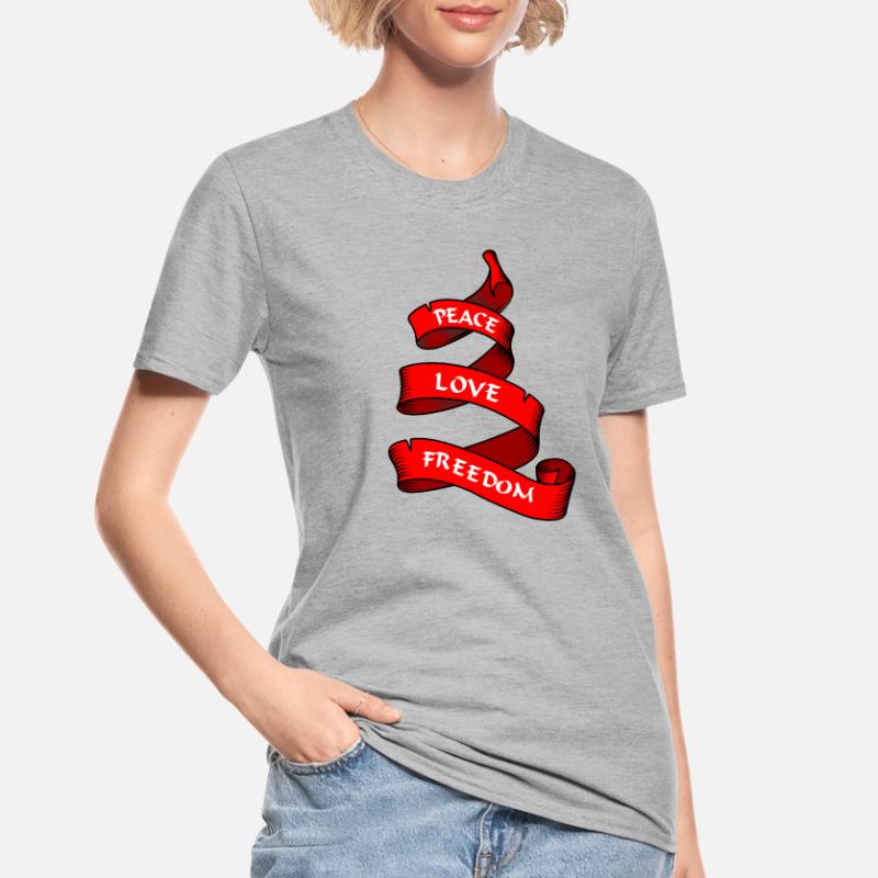 Friedensbanner oder Wimpel rot Unisex Polycotton T-Shirt