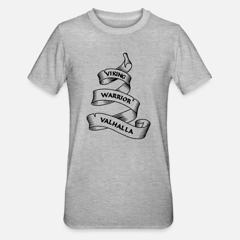 Wikinger Wimpel oder Banner transparent - Unisex Polycotton T-Shirt - Grau meliert