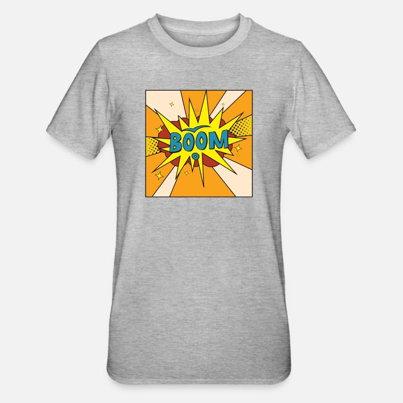 Boom Comic Explosion Style - T-shirt polycoton Unisexe - gris chiné