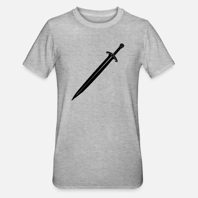 Épée de chevalier - T-shirt polycoton Unisexe - gris chiné