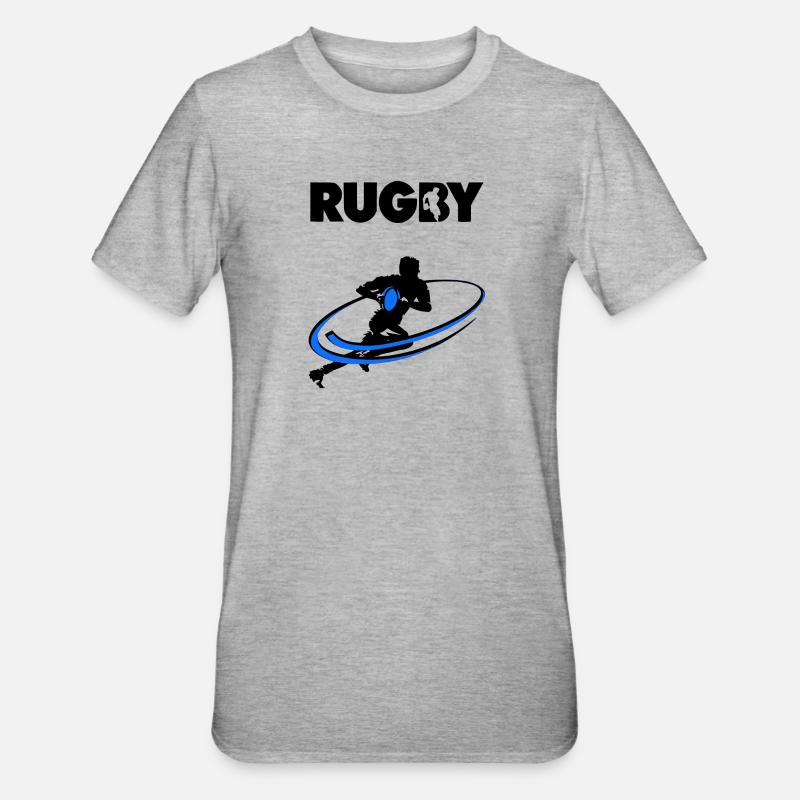 Rugby - Unisex Polycotton T-Shirt - heather grey