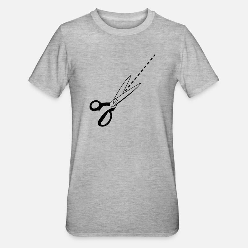 Pattern cutting logo tailor - Unisex Polycotton T-Shirt - heather grey