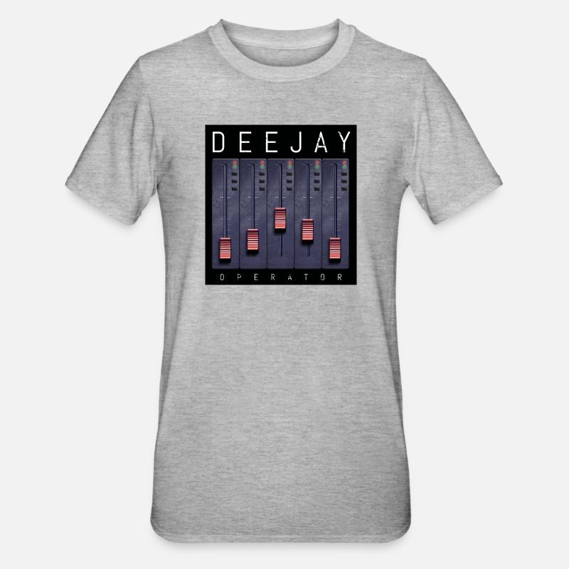 Conception du Fader de l’opérateur Deejay - T-shirt polycoton Unisexe - gris chiné