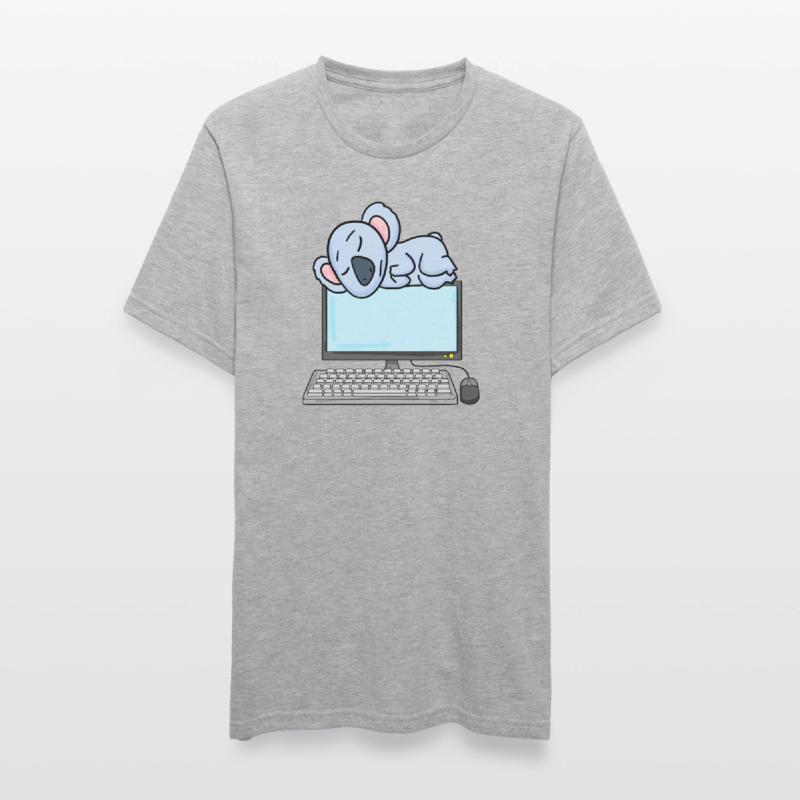 Koala Computer Nerd Programmierer Geschenk Unisex Polycotton T-Shirt