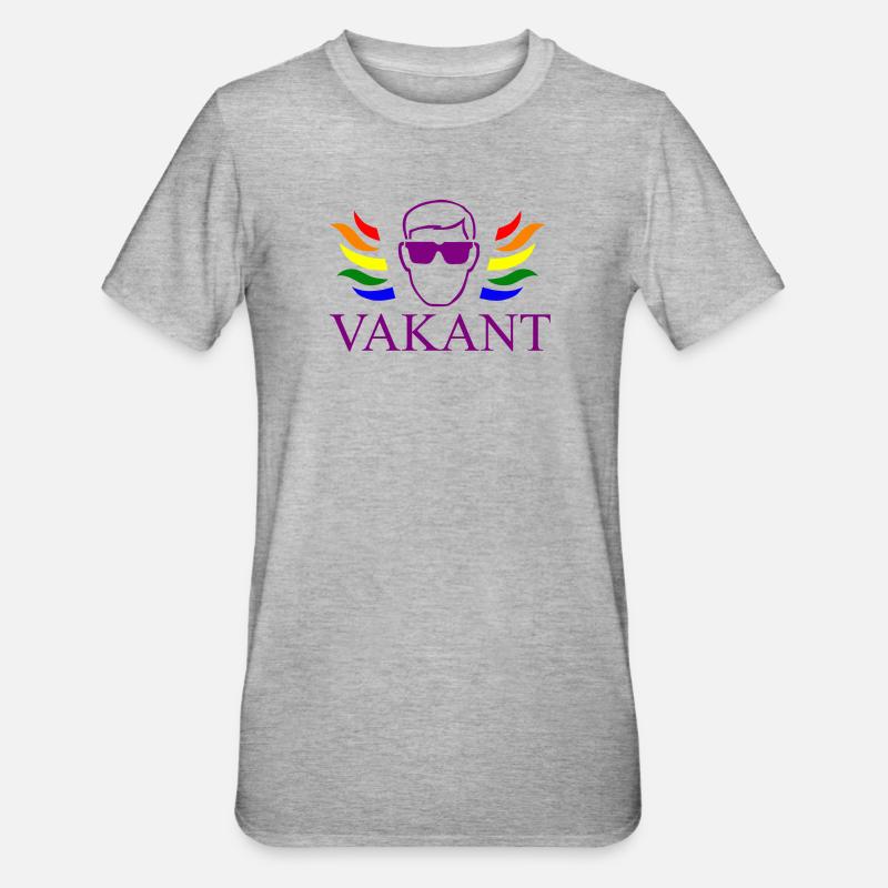 Vakant / Vacant Typ - Unisex Polycotton T-Shirt - Grau meliert