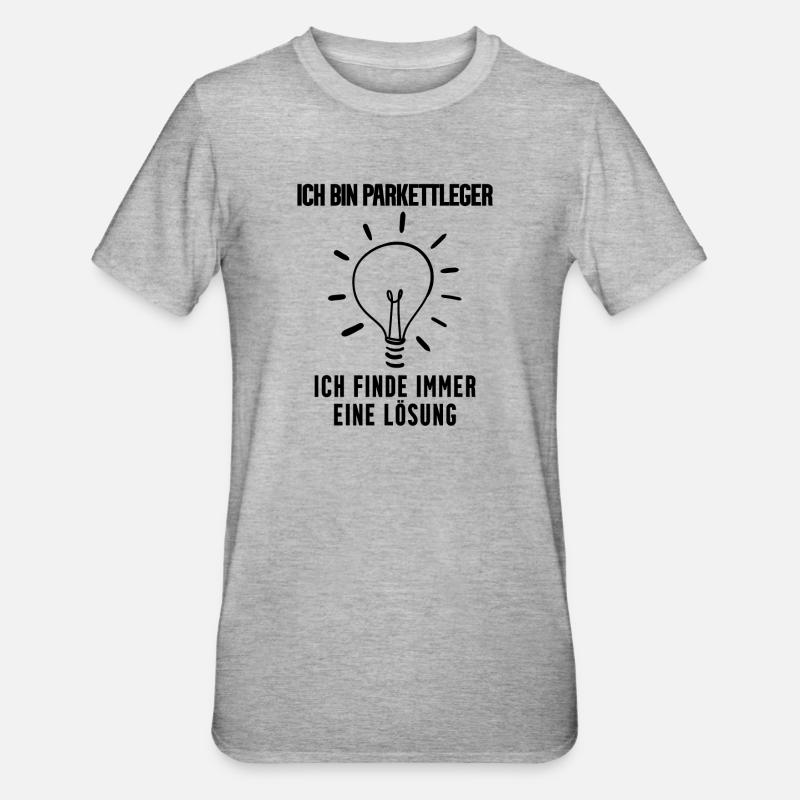 Parkettleger Geschenk - Unisex Polycotton T-Shirt - Grau meliert