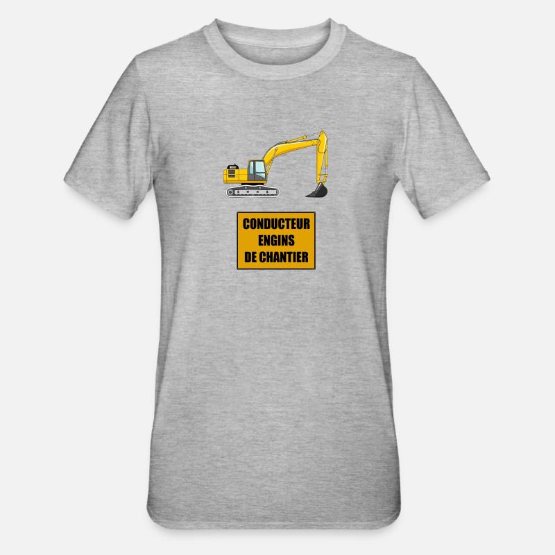 Construction equipment operator - Unisex Polycotton T-Shirt - heather grey